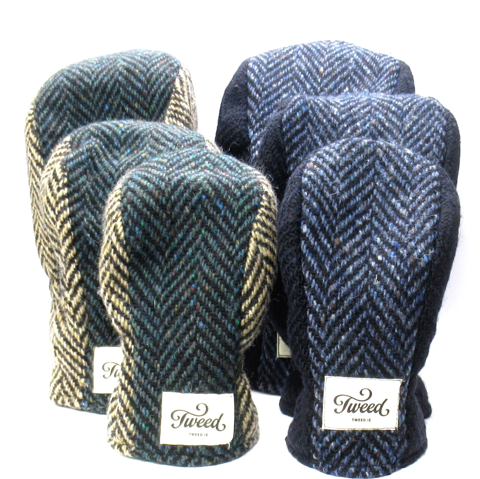 Donegal Tweed golf head covers handcrafted in Ireland