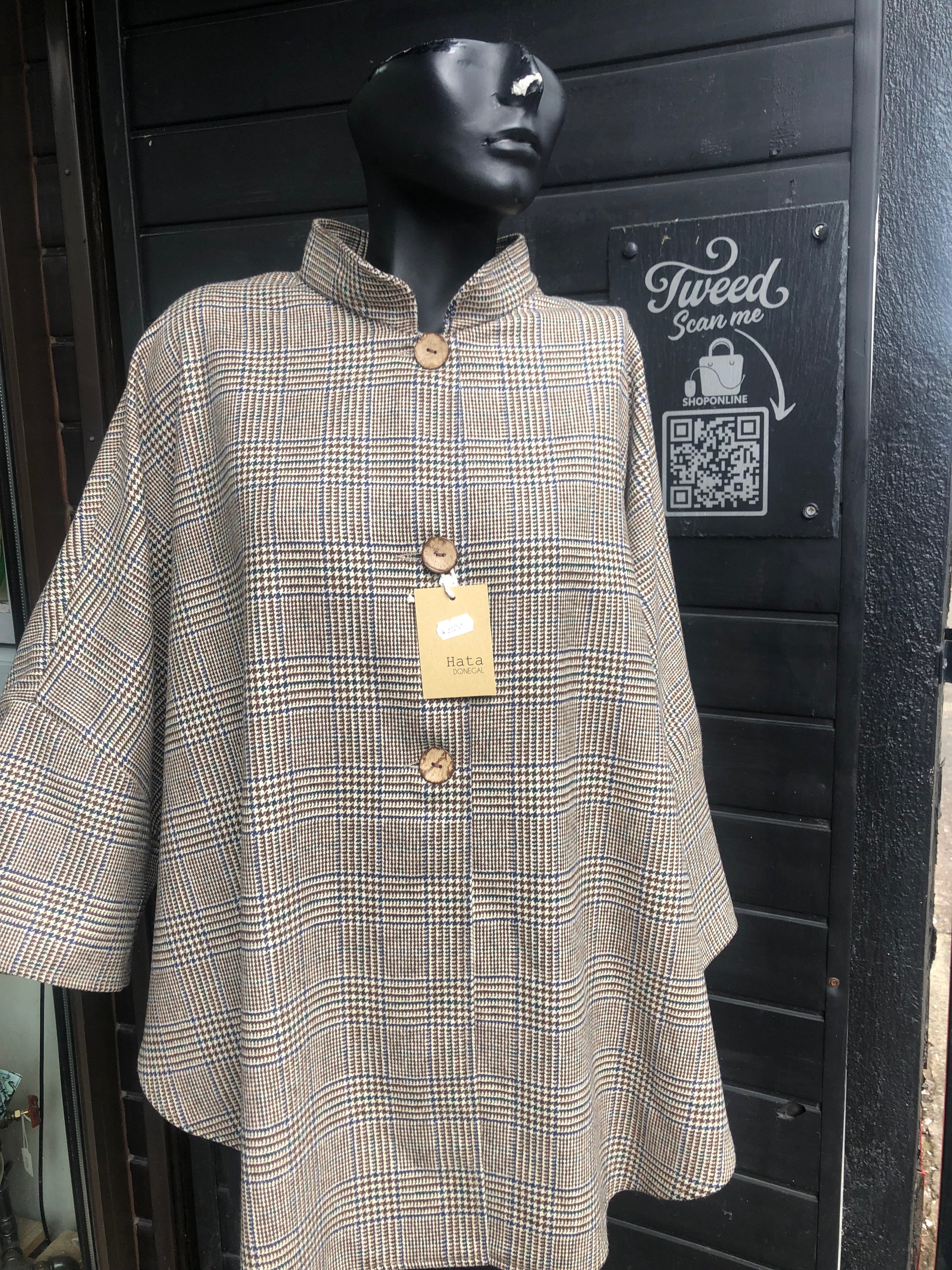 Collared Cape | Donegal Tweed - Tweed