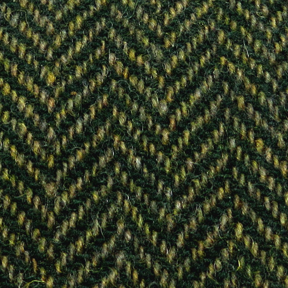 DONEGAL TWEED BY THE METRE | Green Herringbone 100% wool - Tweed