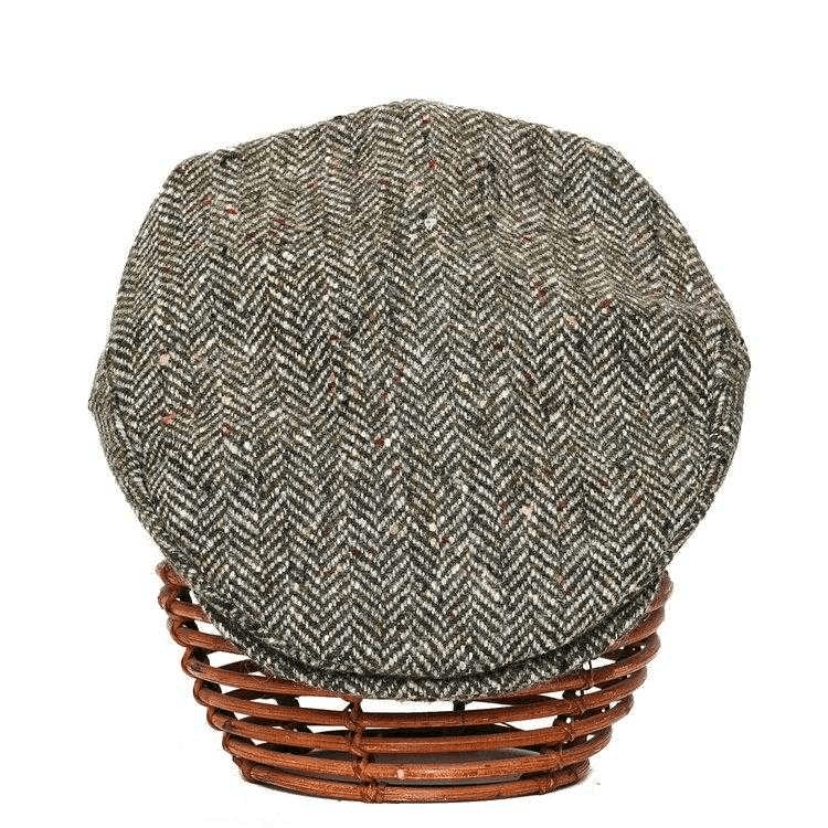 Donegal Tweed Cap - Herringbone Green - Tweed