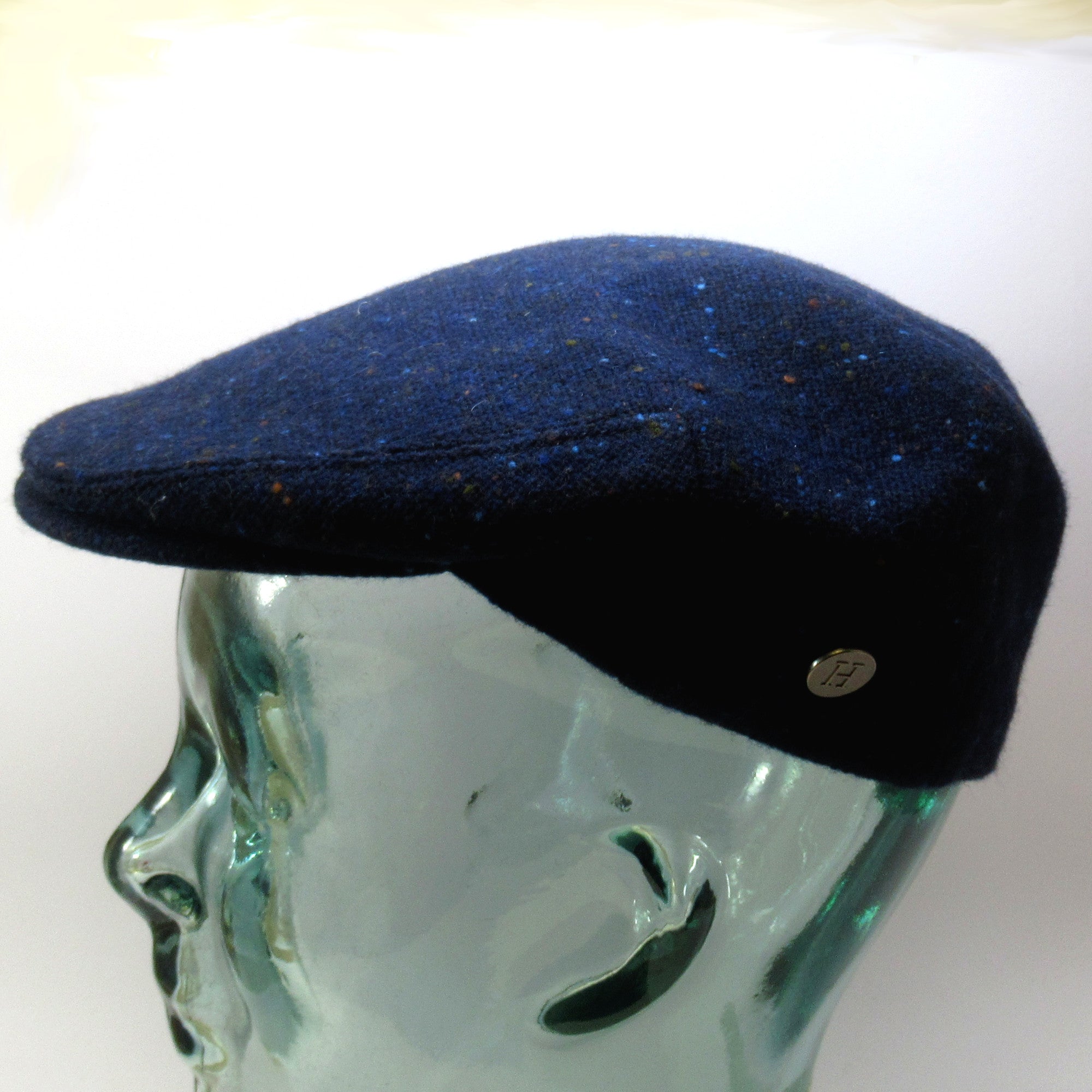 Donegal Tweed Cap | Navy Donegal - Tweed