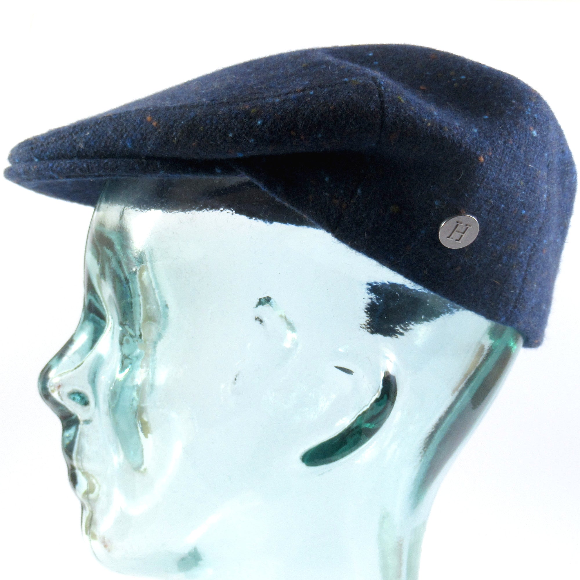 Donegal Tweed Cap | Navy Donegal - Tweed