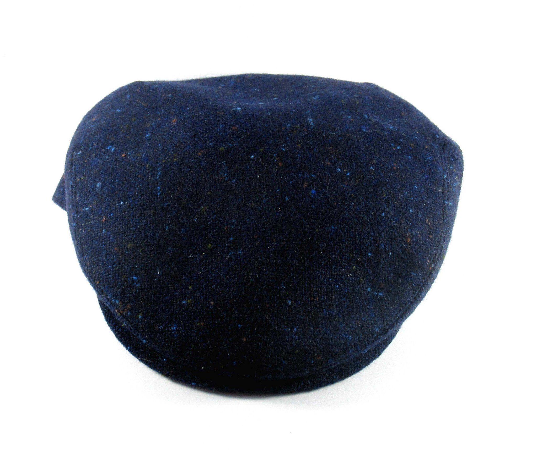 Donegal Tweed Cap | Navy Donegal - Tweed