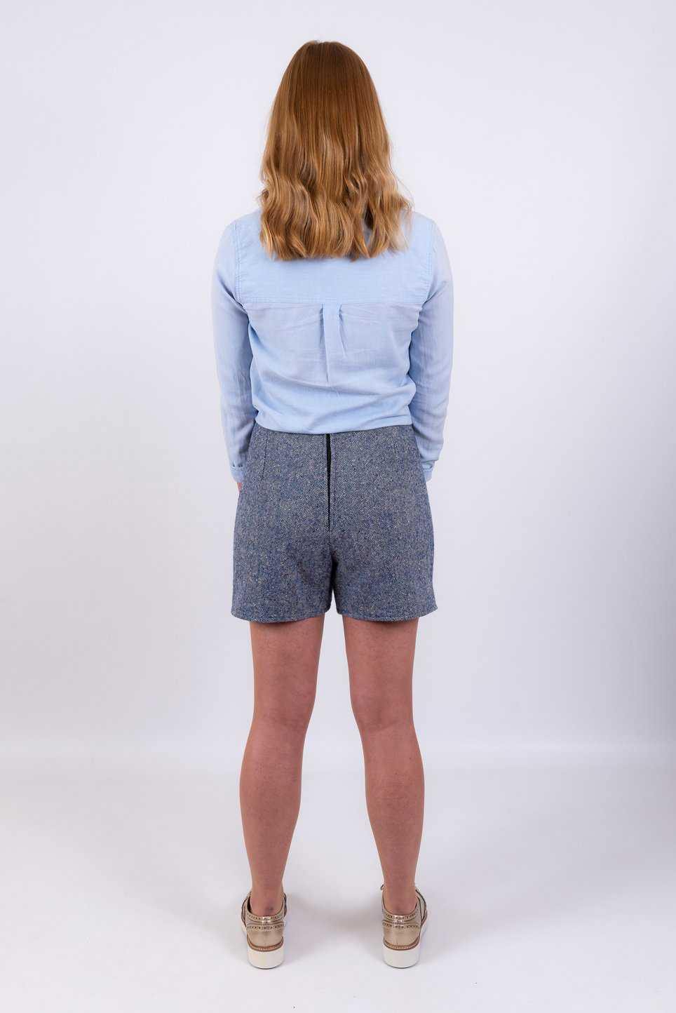 Donegal Tweed Shorts - Blue - Tweed