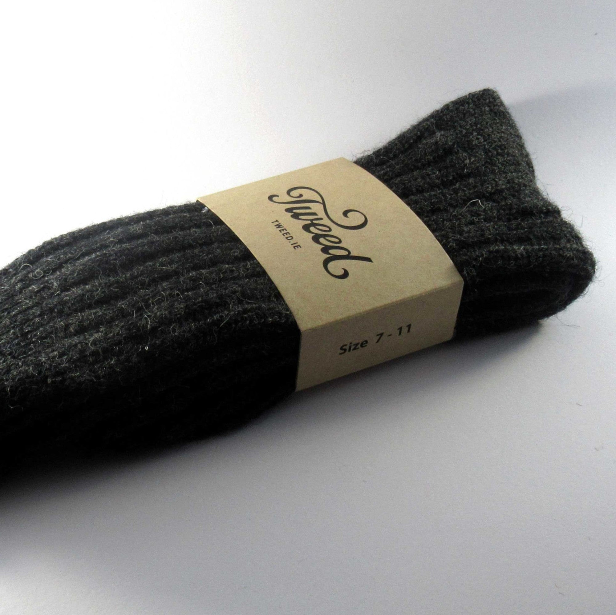 Donegal Wool Socks | Charcoal - Tweed