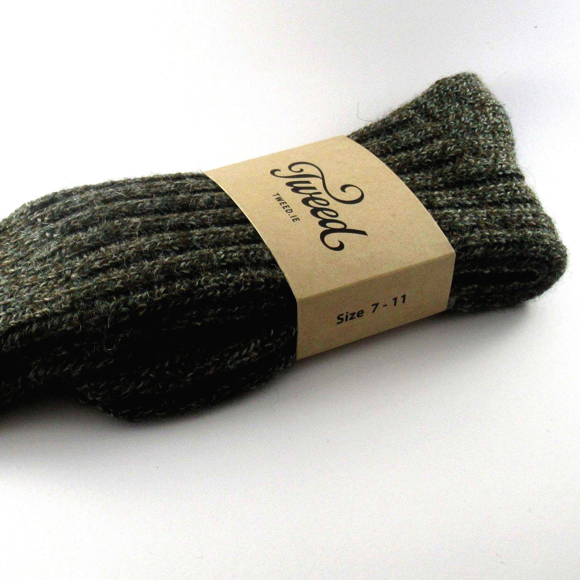 Donegal Wool Socks | Green - Tweed
