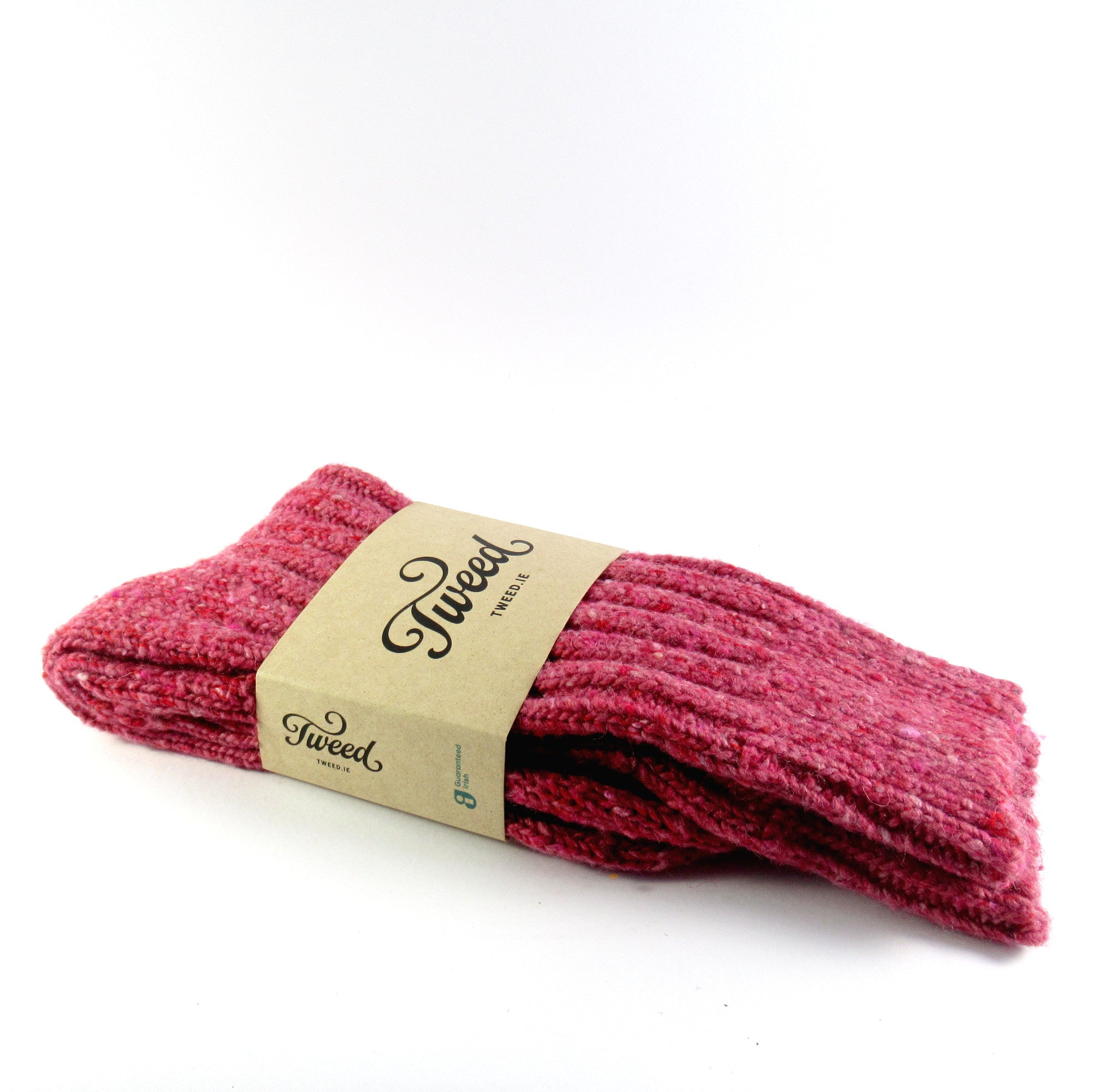 Donegal Wool Socks | Pink - Tweed