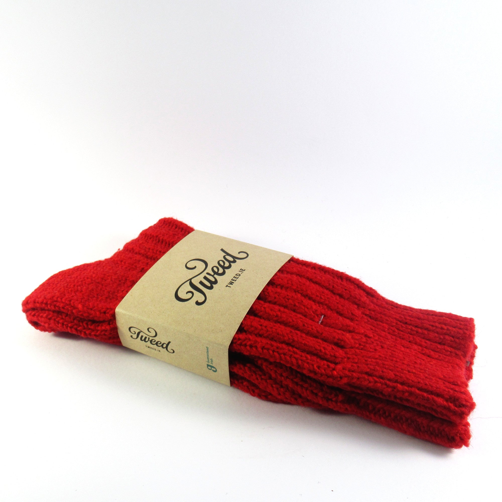 Donegal Wool Socks | Red - Tweed