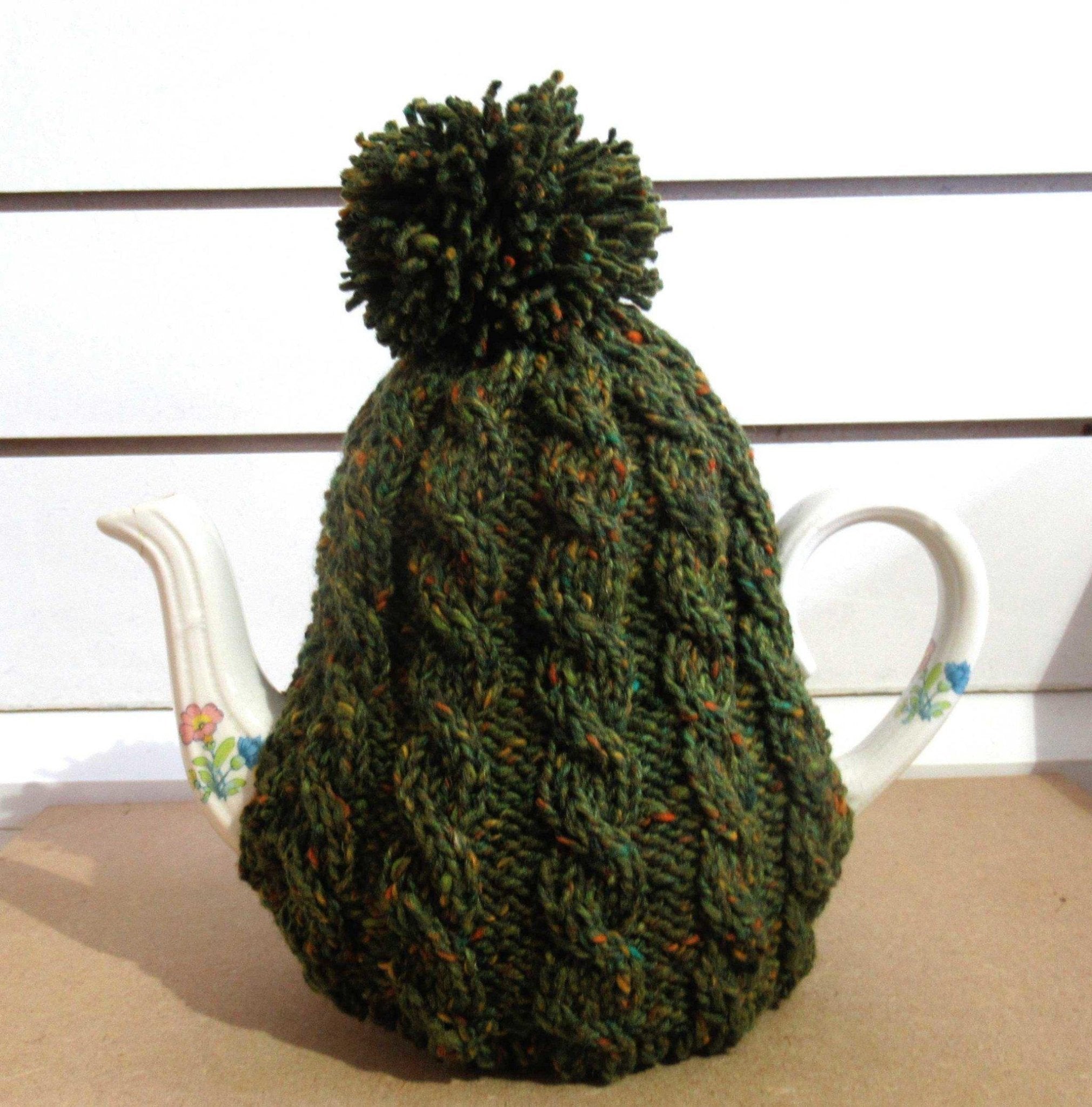 Hand knitted Donegal yarn Tea Cosy - Tweed