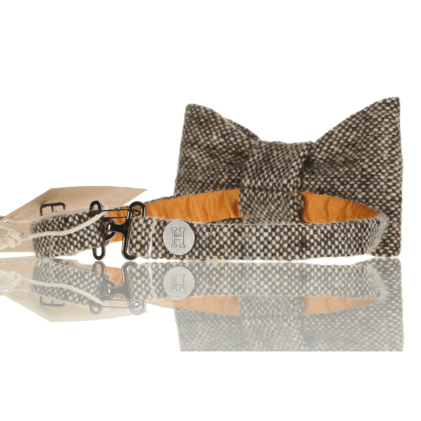 Handmade Donegal Tweed Bow Tie - Brown - Tweed