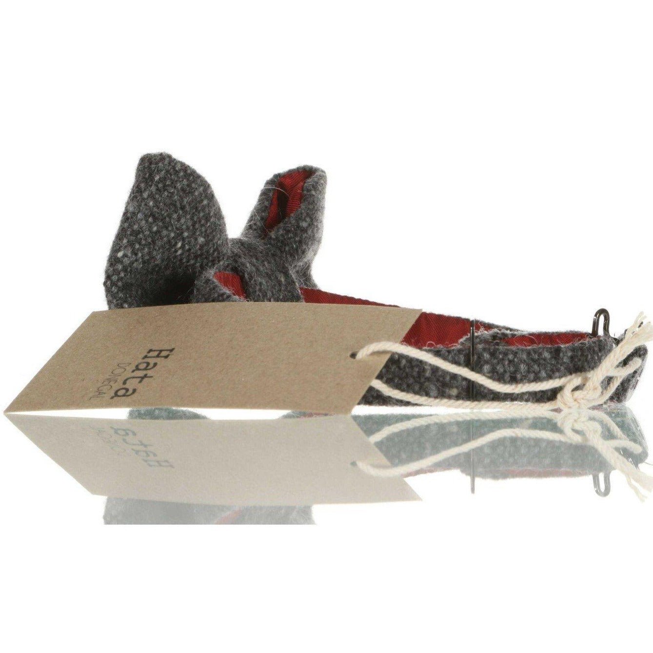 Handmade Donegal Tweed Bow Tie - Charcoal - Tweed