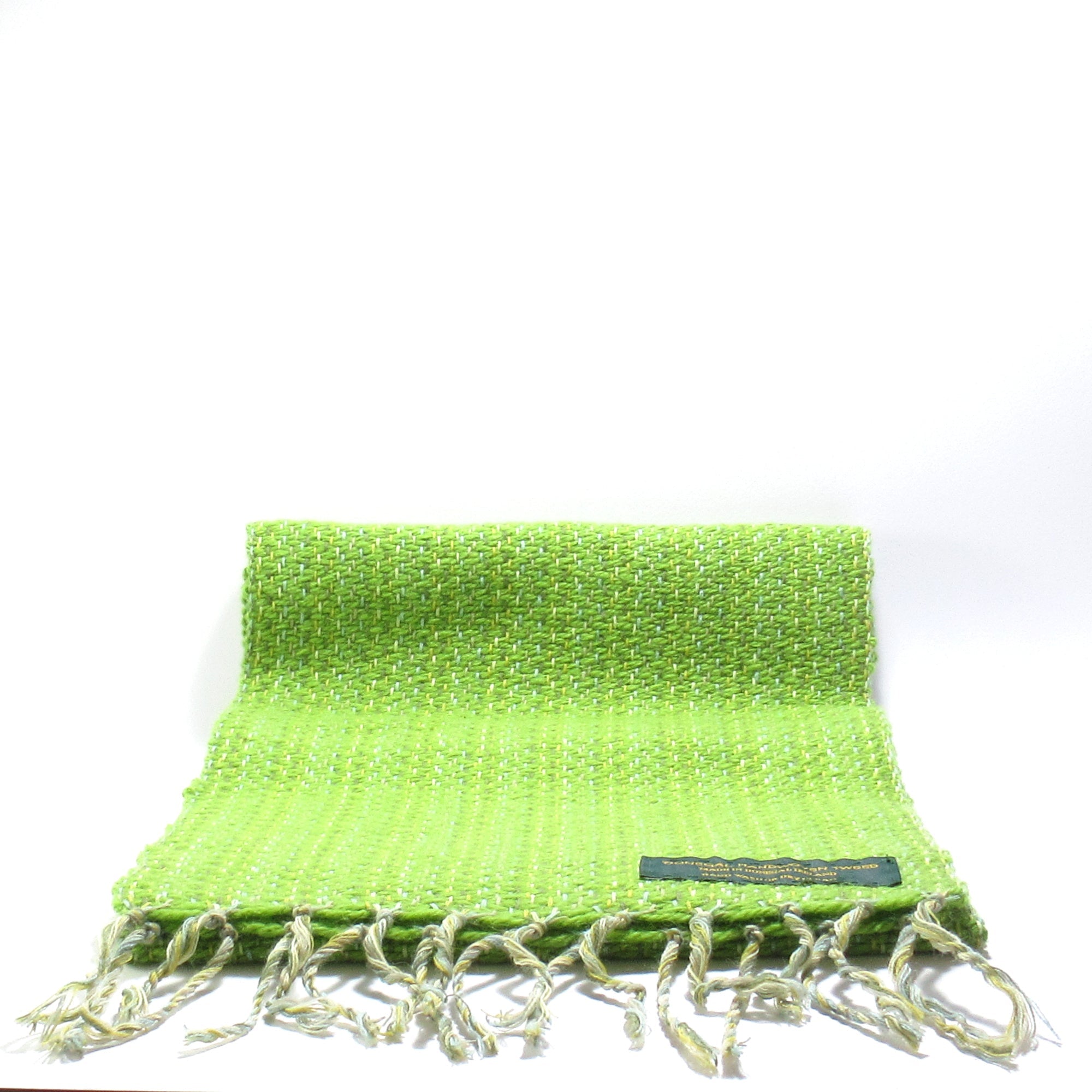 Handwoven Donegal Tweed Scarf | Lime - Tweed