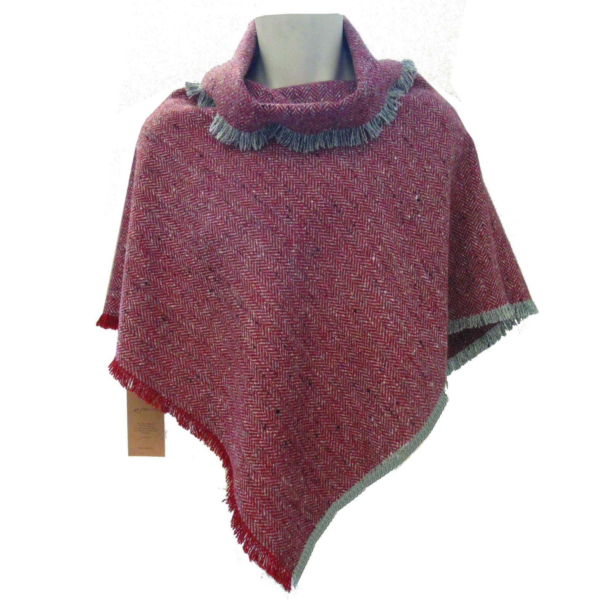 Poncho - Herringbone Style - Tweed