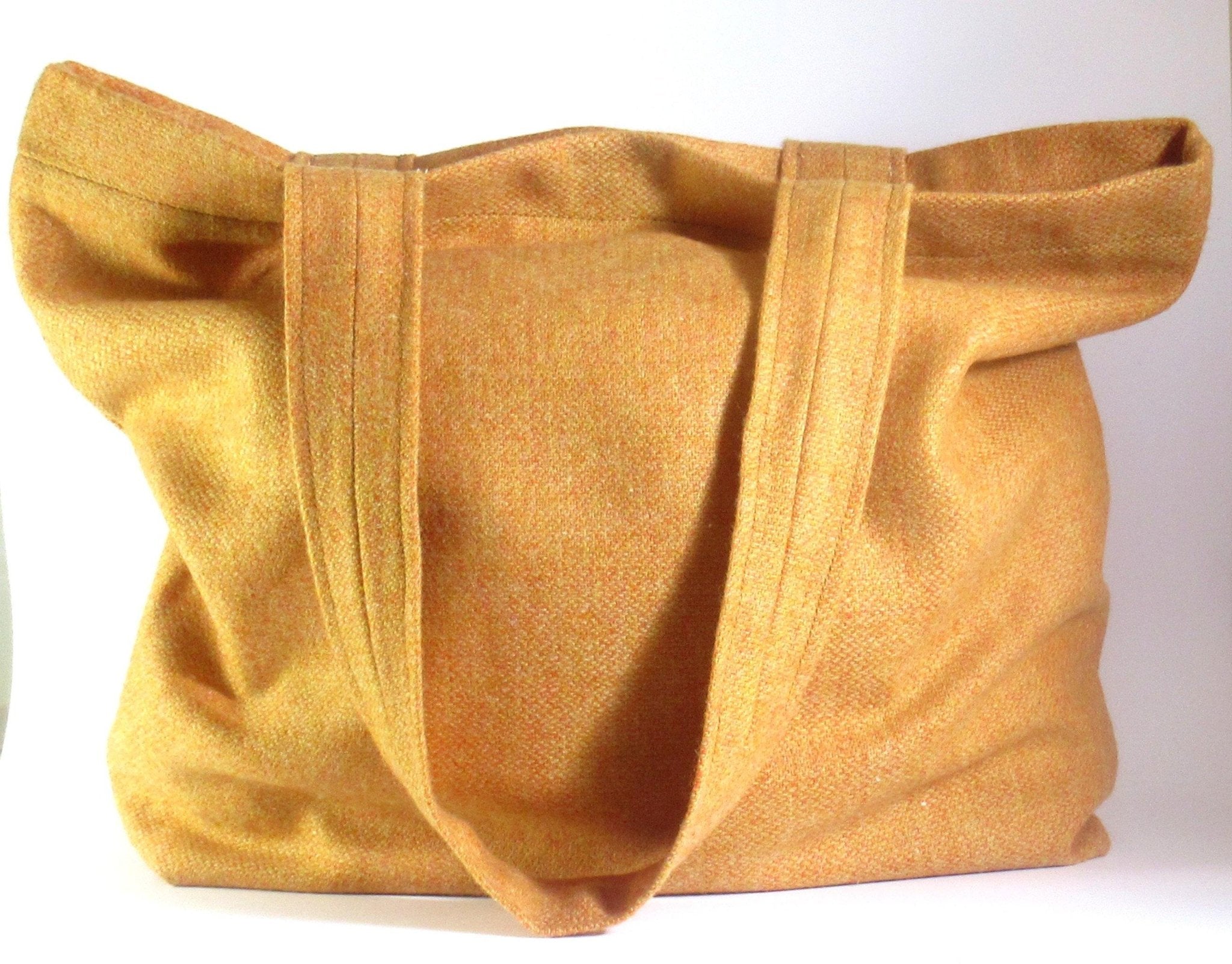 Tangerine Donegal tweed Tote - Tweed