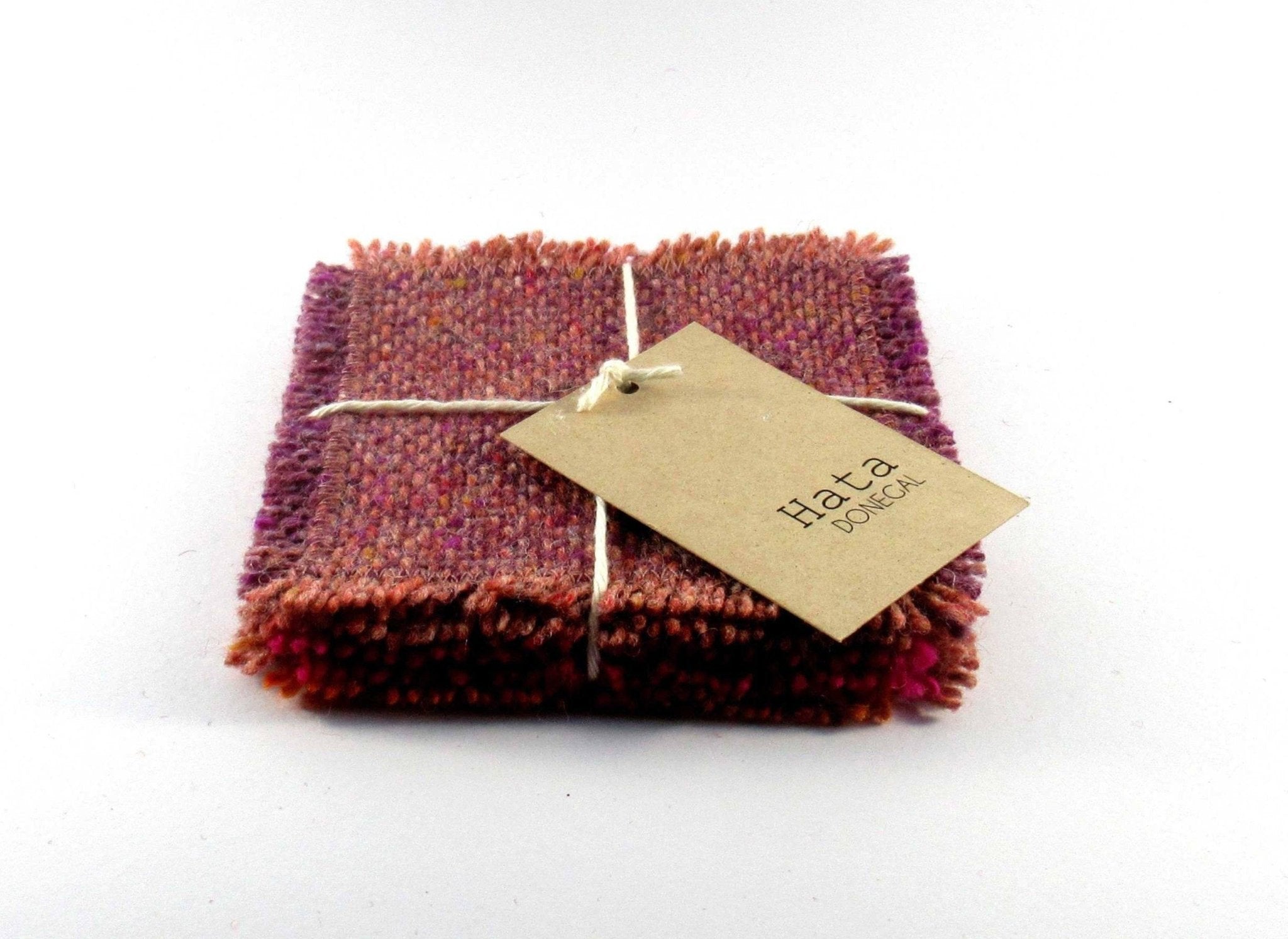 Tweed Coasters - Orange Set - Tweed