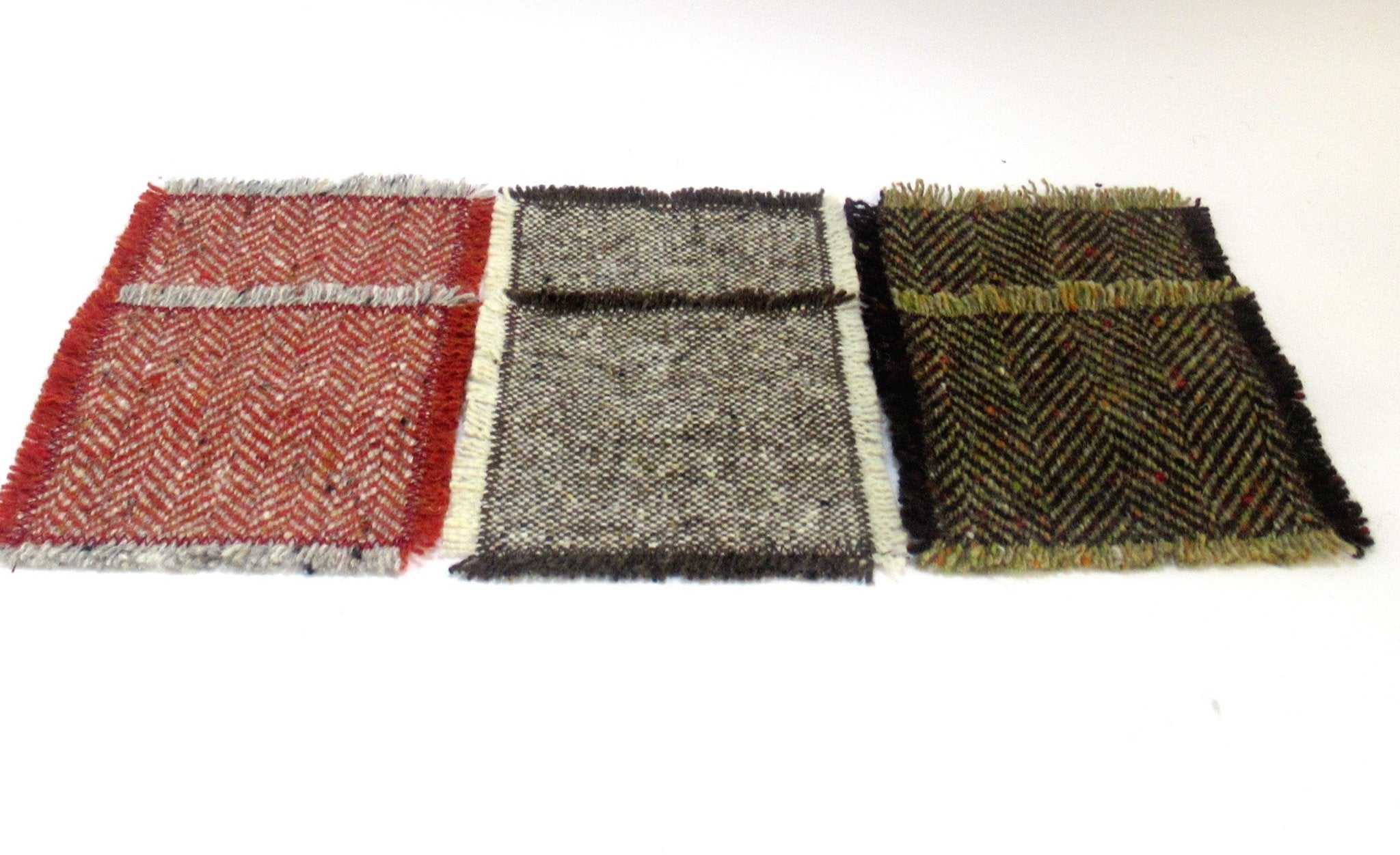 Tweed Coasters - Red set - Tweed