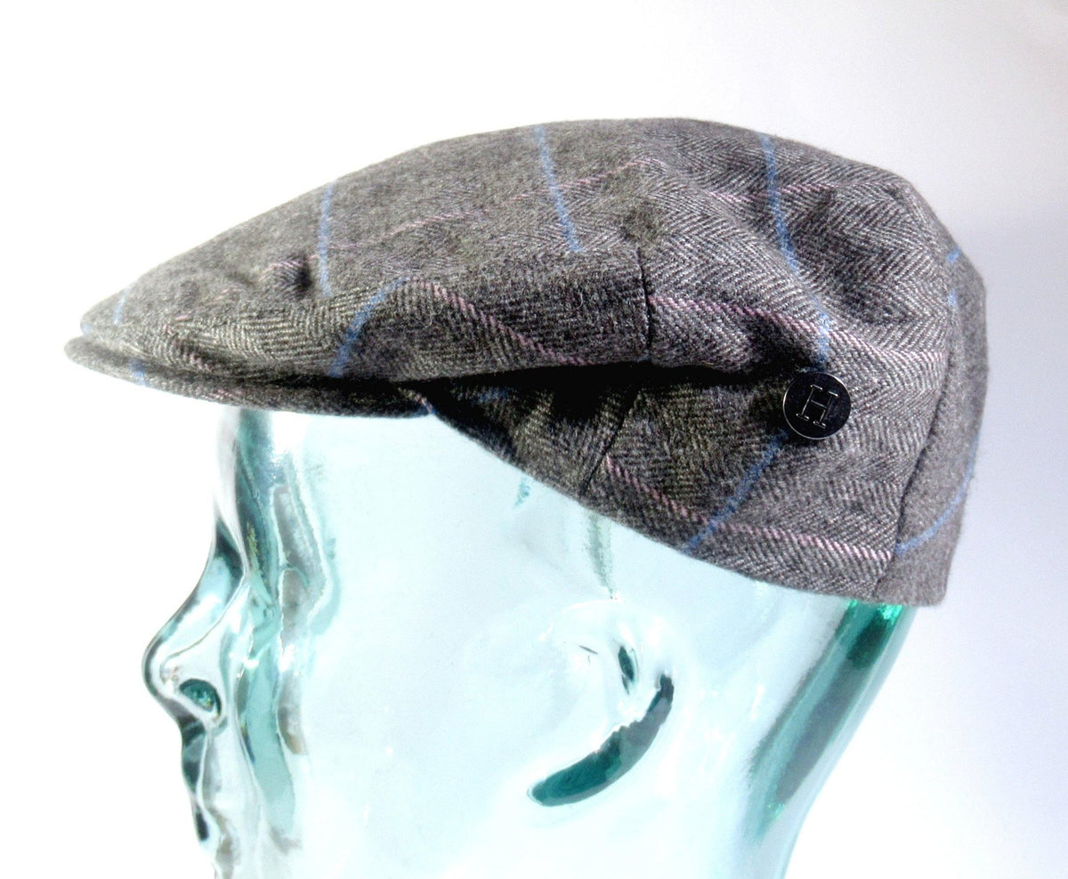 Donegal Tweed Cap | Blue salt & pepper tweed