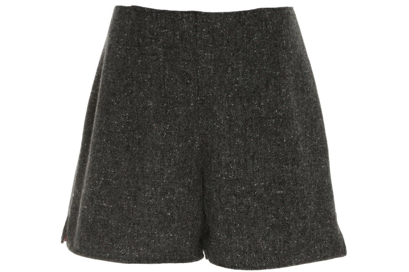 Donegal Tweed Shorts in Charcoal mohair/ merino tweed. Tweed Shorts Tweed.ie 